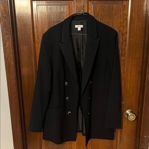 Bar III Classic Black Blazer with Silver Buttons